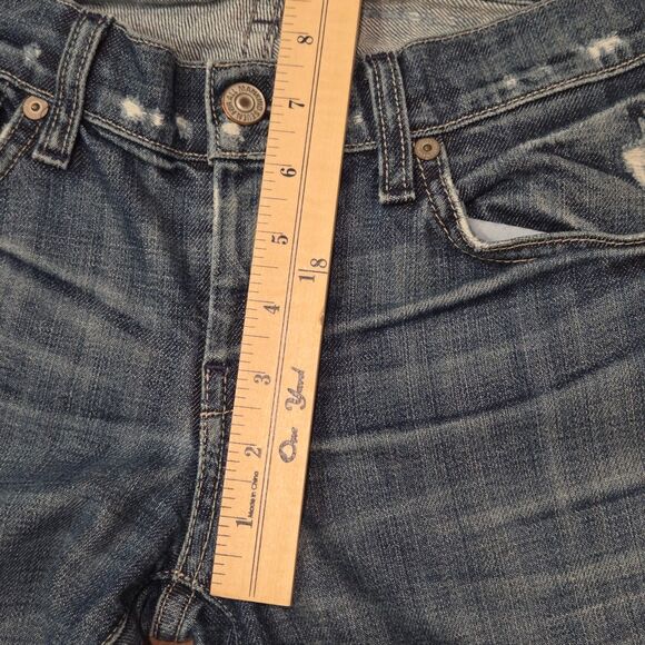 7 For All Mankind Dojo Jean Wide Leg Women's Size 26 Distressed Grunge 7FAM - Picture 8 of 11